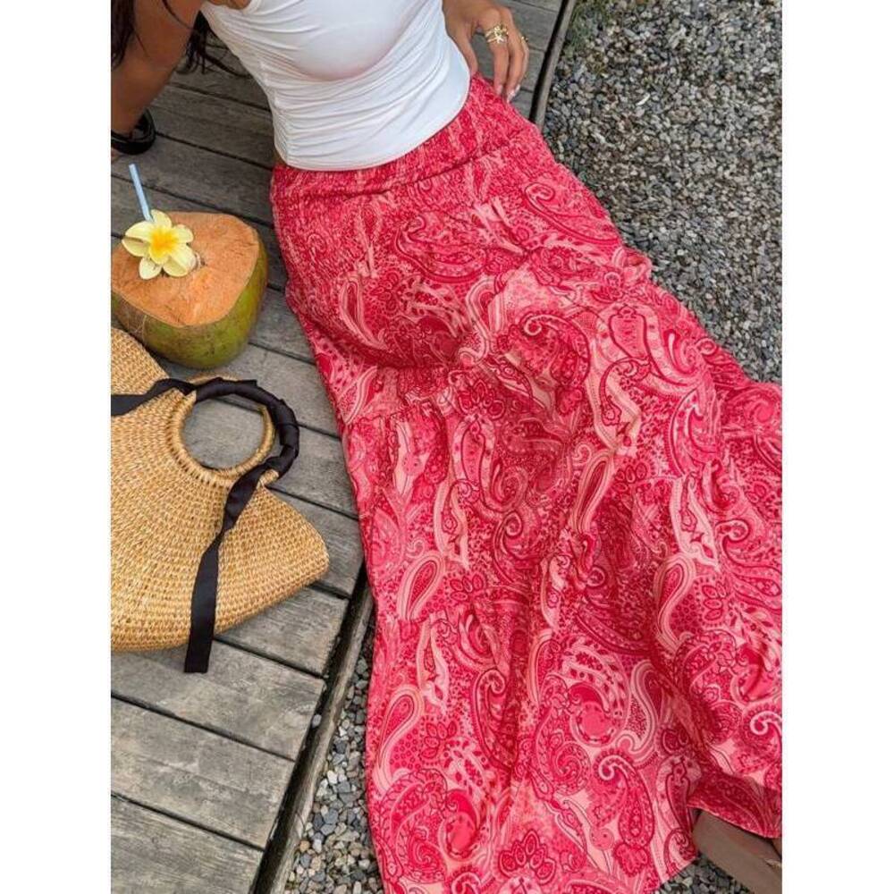 Sunnyshic Bohemian Print Skirt, Daily Wear - Picture 7 of 8